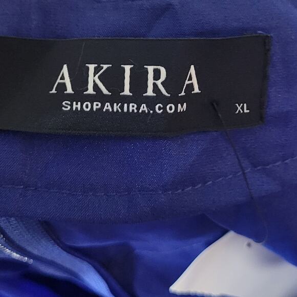 Akira Chicago Express Yourself Ruffled Drama Pants in Royal Blue XL - Picture 5 of 8